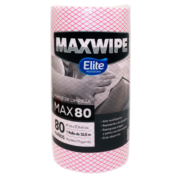 Elite Paño de Limpieza MaxWipe Max 80 Color Rojo